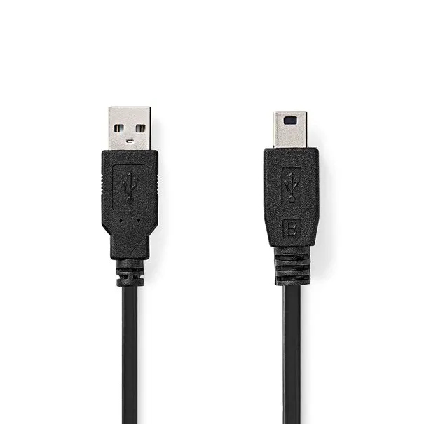 Nedis CCGL60300BK20 - USB Kabel | USB 2.0 | USB-A Zástrčka | USB Mini-B 5 pinů Z