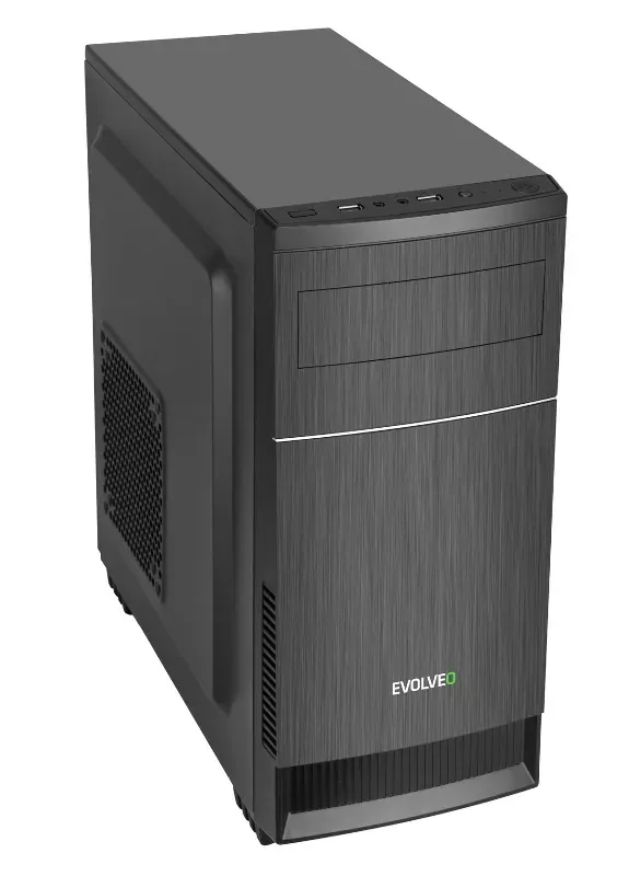 EVOLVEO M1, case mATX, 2x USB2.0 / 1x USB3.0 / 2x 120mm LED / 1x 140mm/ černý