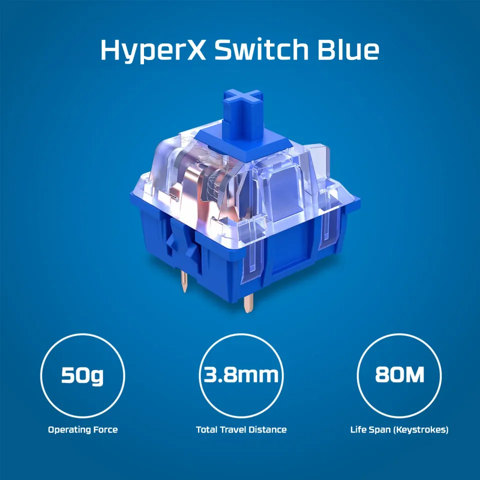 HyperX Alloy Origins PBT HX Blue Gaming Keyboard-US - Klávesnice