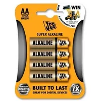 JCB SUPER alkalická baterie LR06, blistr 4 ks