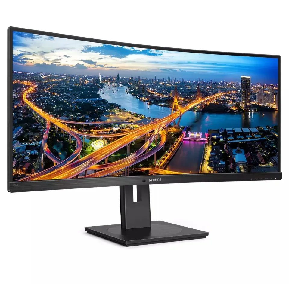 Philips MT VA LED 345B1C/00 - VA panel, 3440x1440, 2xHDMI, DP, USB, repro, nast vyska, zakriven