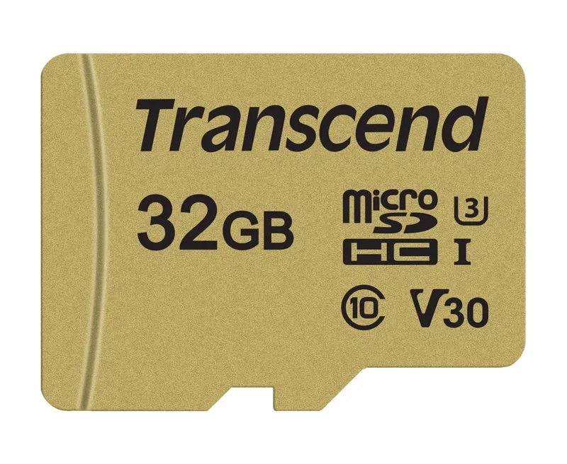 Transcend 32GB microSDHC 500S UHS-I U3 V30 (Class 10) MLC paměťová karta (s adap