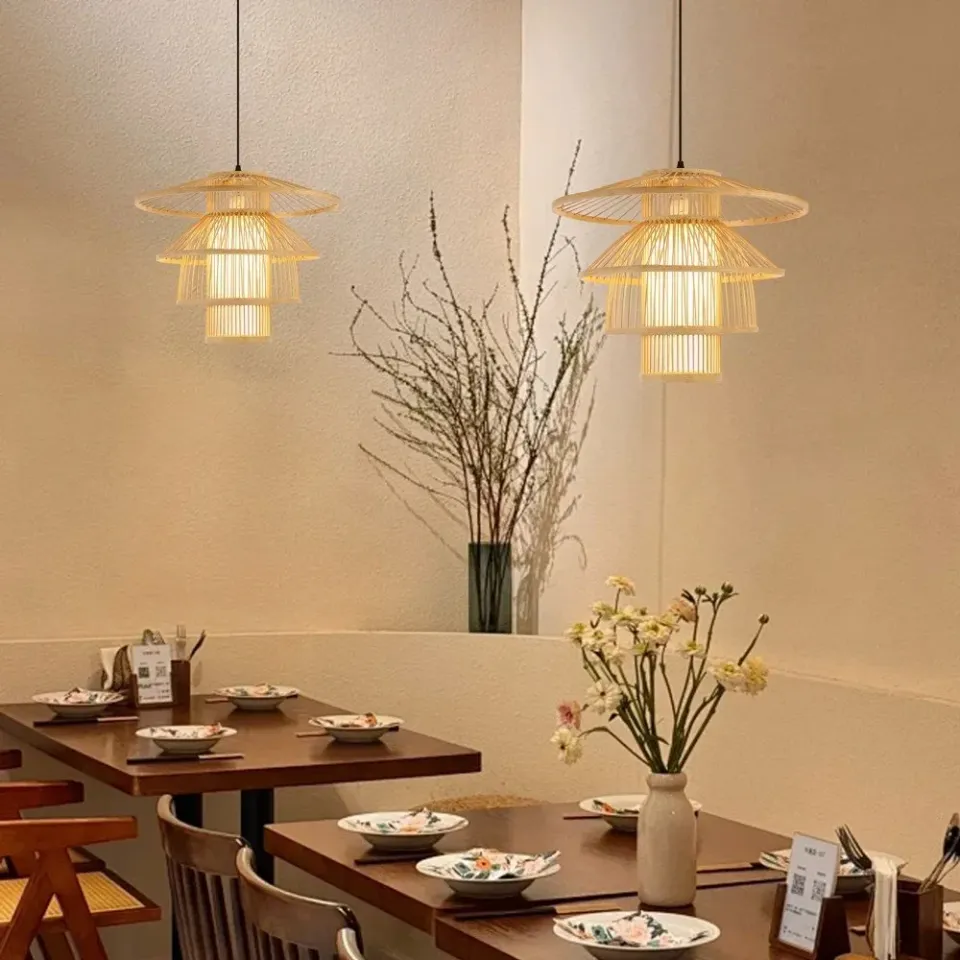 IMMAX BOHO PINCHOS designové závěsné svítidlo, D50cm, E27, bambusové dřevo