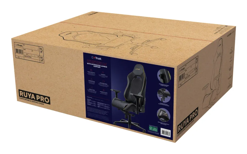 TRUST herní židle GXT 721 RUYA Pro Premium, černá