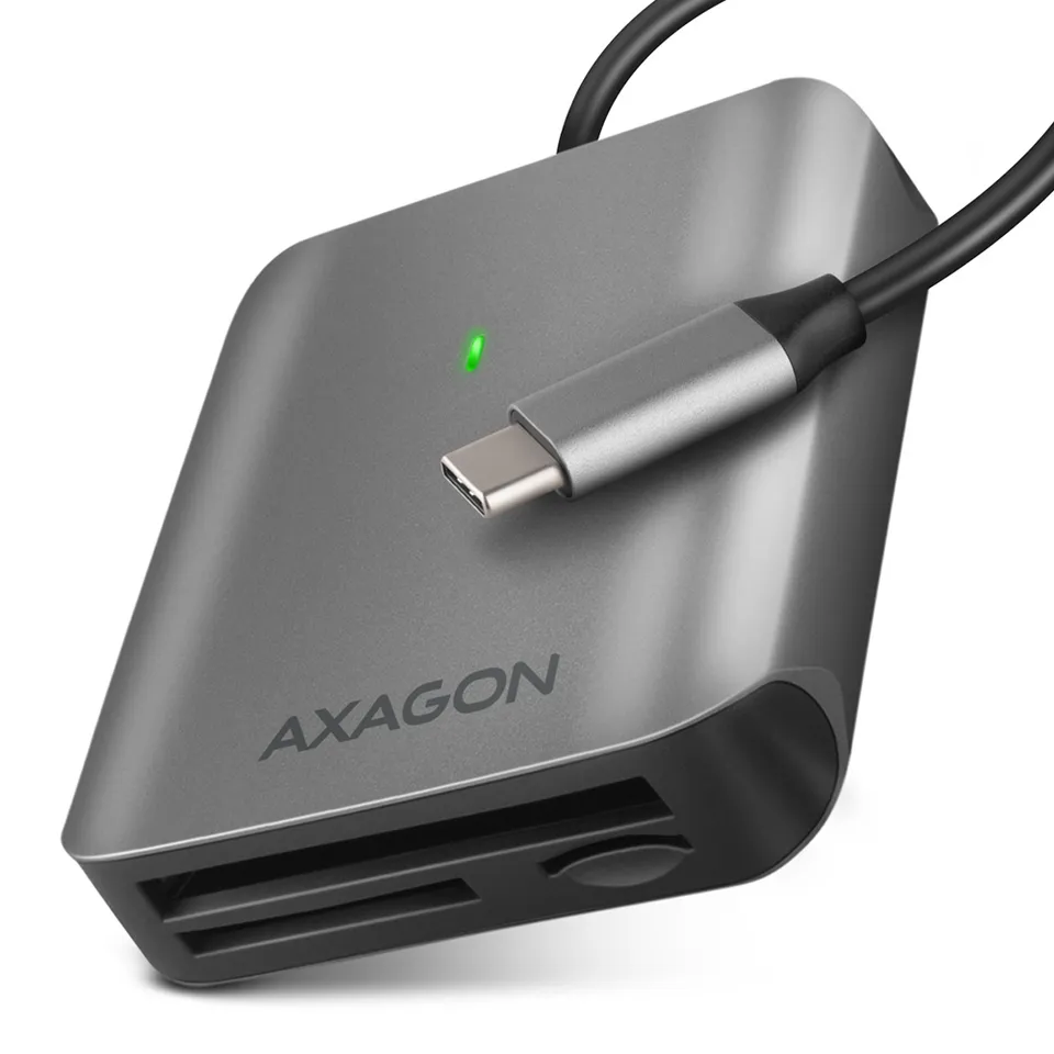 AXAGON CRE-S3C, hliníková vysokorychlostní USB-C 3.2 Gen 1 čtečka paměťových kar