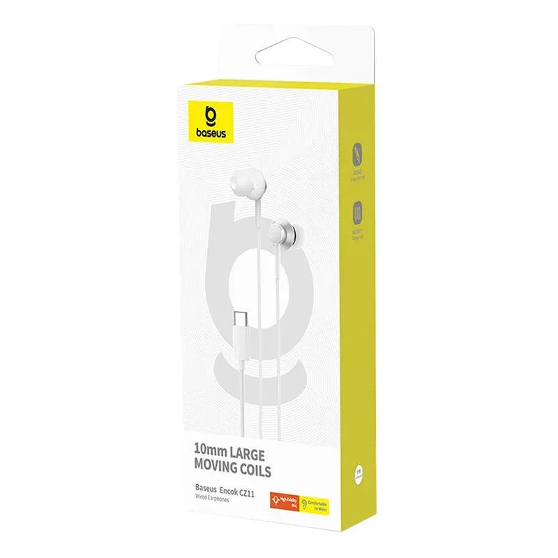 Baseus Encok CZ11/USB-C/Drát/Bílá