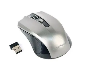 Gembird Myš MUSW-4B-04-BG, černo-šedá, bezdrátová, USB nano receiver