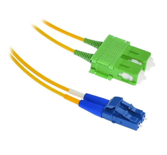 XtendLan FO patch LC-SC/APC 1m 9/125, duplex, ultraflexibilní G.657.A1, LS0H, průměr 2mm, krátký vývod