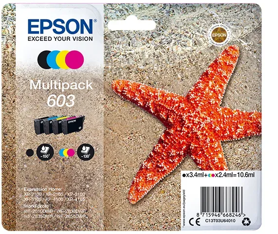 EPSON cartridge T03U640 (black/cyan/magenta/yellow) multipack (hvězdice)