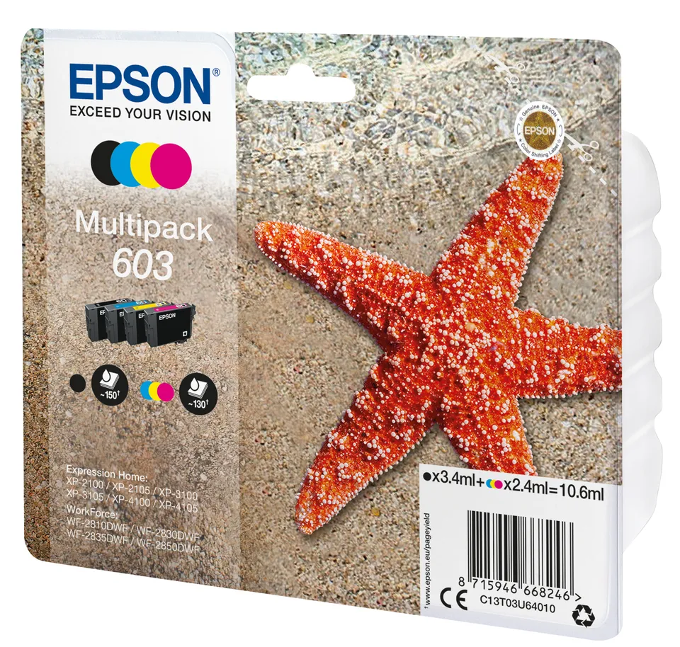 EPSON cartridge T03U640 (black/cyan/magenta/yellow) multipack (hvězdice)