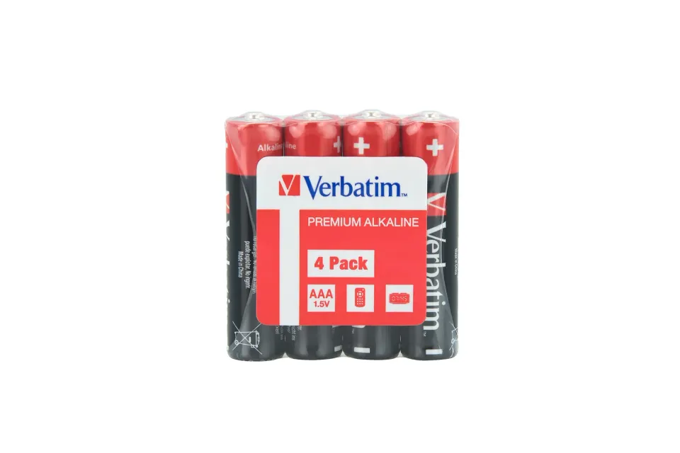 VERBATIM Alkalické baterie AAA, 4 Pack - Shrink, LR3