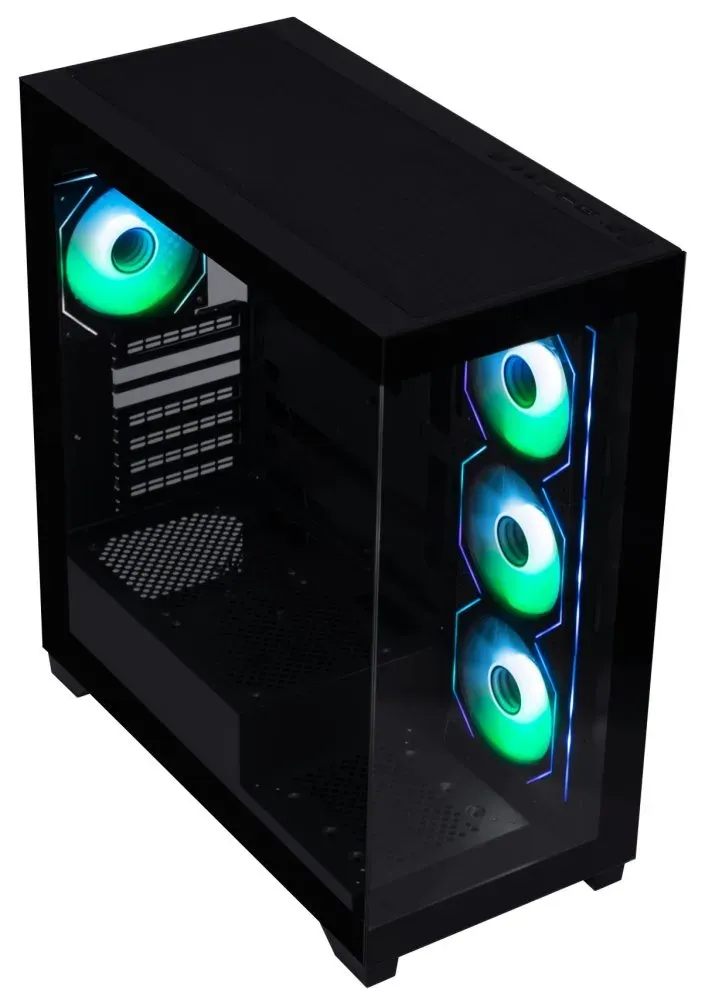 BitFenix skříň CETO / ATX / 4x 120mm ARGB fan / 2x USB 3.0 / USB-C / tvrzené sklo / černá