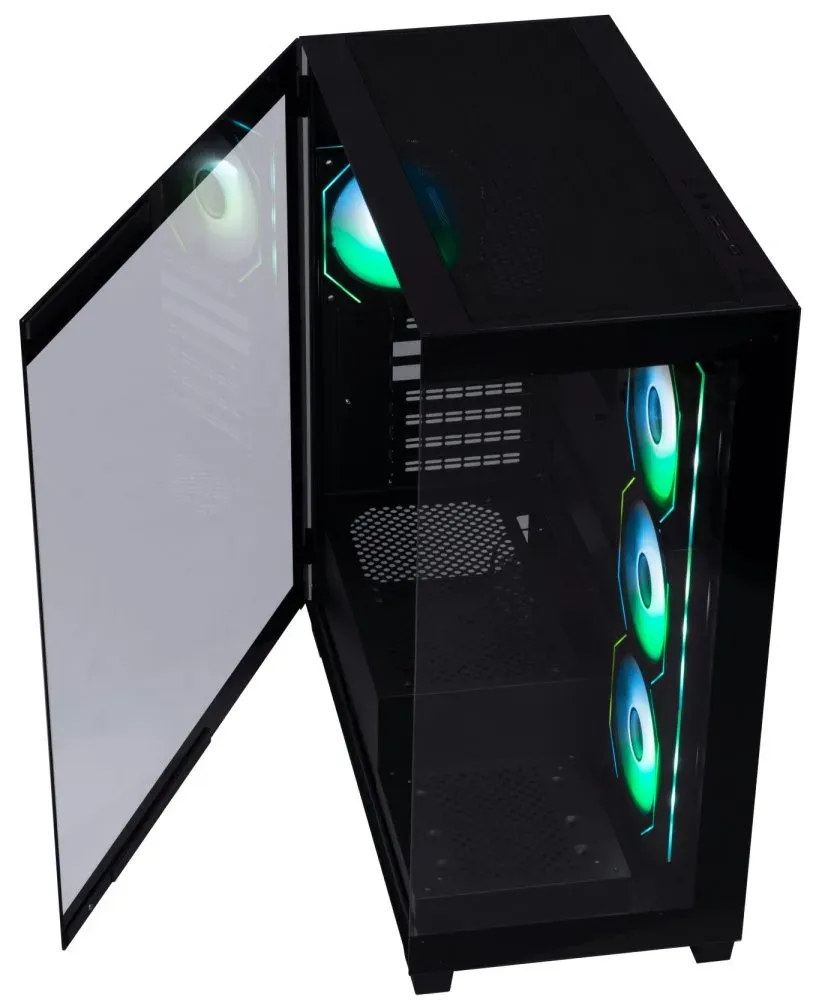 BitFenix skříň CETO / ATX / 4x 120mm ARGB fan / 2x USB 3.0 / USB-C / tvrzené sklo / černá
