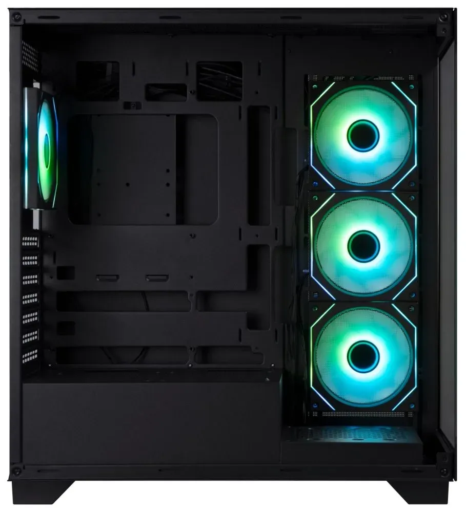 BitFenix skříň CETO / ATX / 4x 120mm ARGB fan / 2x USB 3.0 / USB-C / tvrzené sklo / černá