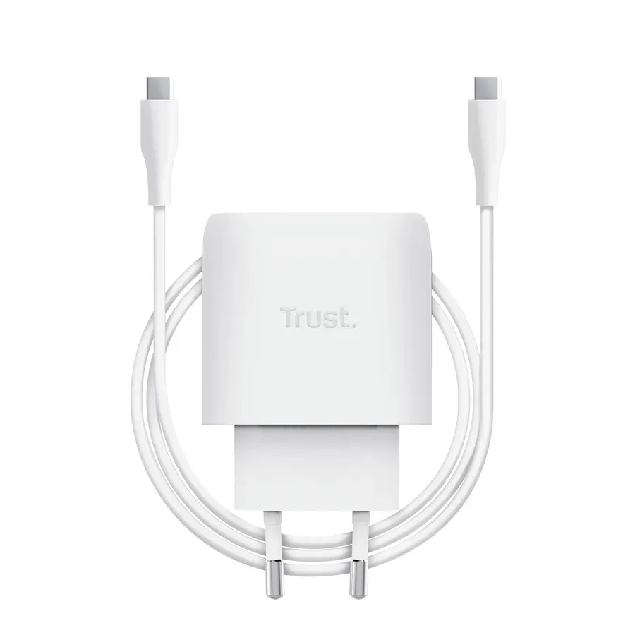 TRUST GaN Nabíječka MAXO 45W, USB-C, pro Apple, bílá