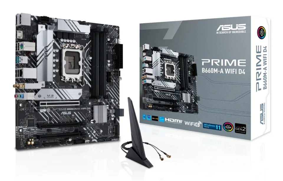 ASUS MB Sc LGA1700 PRIME B660M-A WIFI DDR4, Intel B660, 4xDDR4, 1xDP, 2xHDMI, WI-FI, mATX