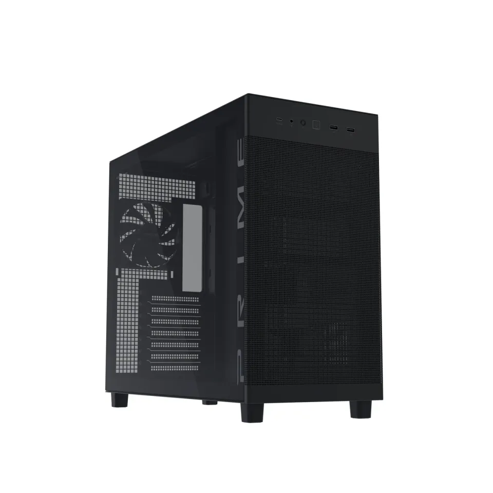 ASUS case PRIME AP303 TG BLACK, ATX, průhledná bočnice,1x120mm, černá