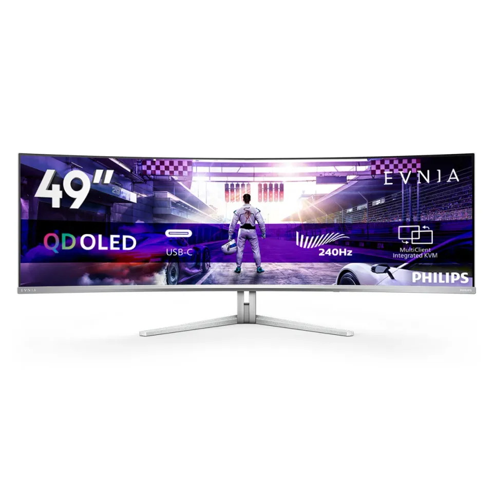Philips Evnia/49M2C8900/48,9"/QD-OLED/5120x1440/240Hz/0,03ms/White/3R