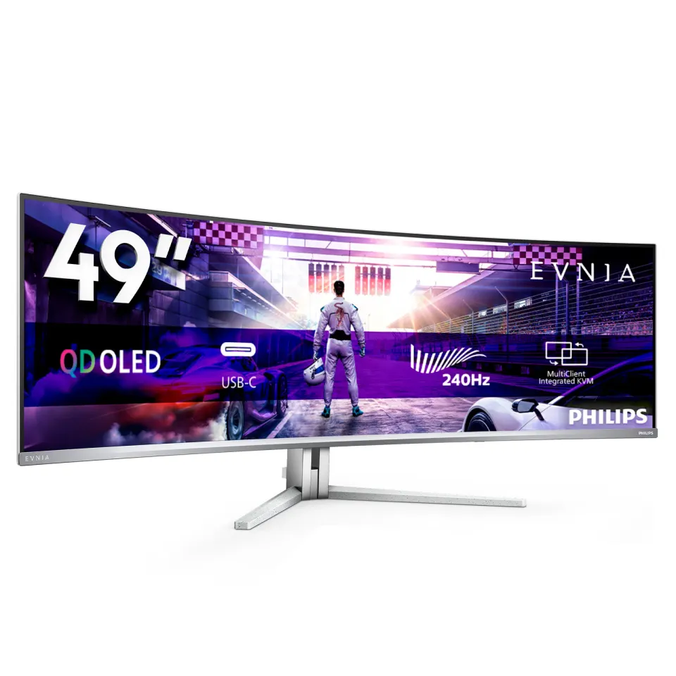Philips Evnia/49M2C8900/48,9"/QD-OLED/5120x1440/240Hz/0,03ms/White/3R