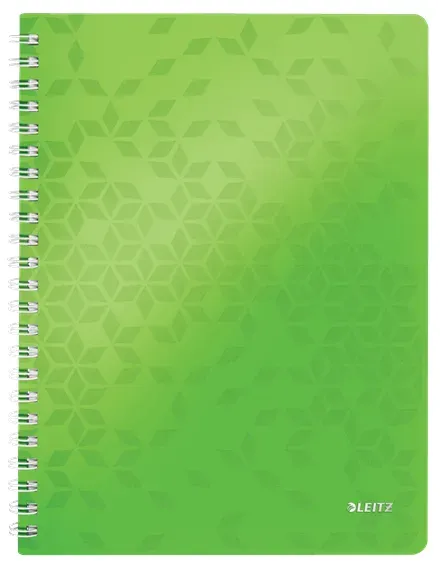 LEITZ Blok WOW A4, PP, linka, zelená
