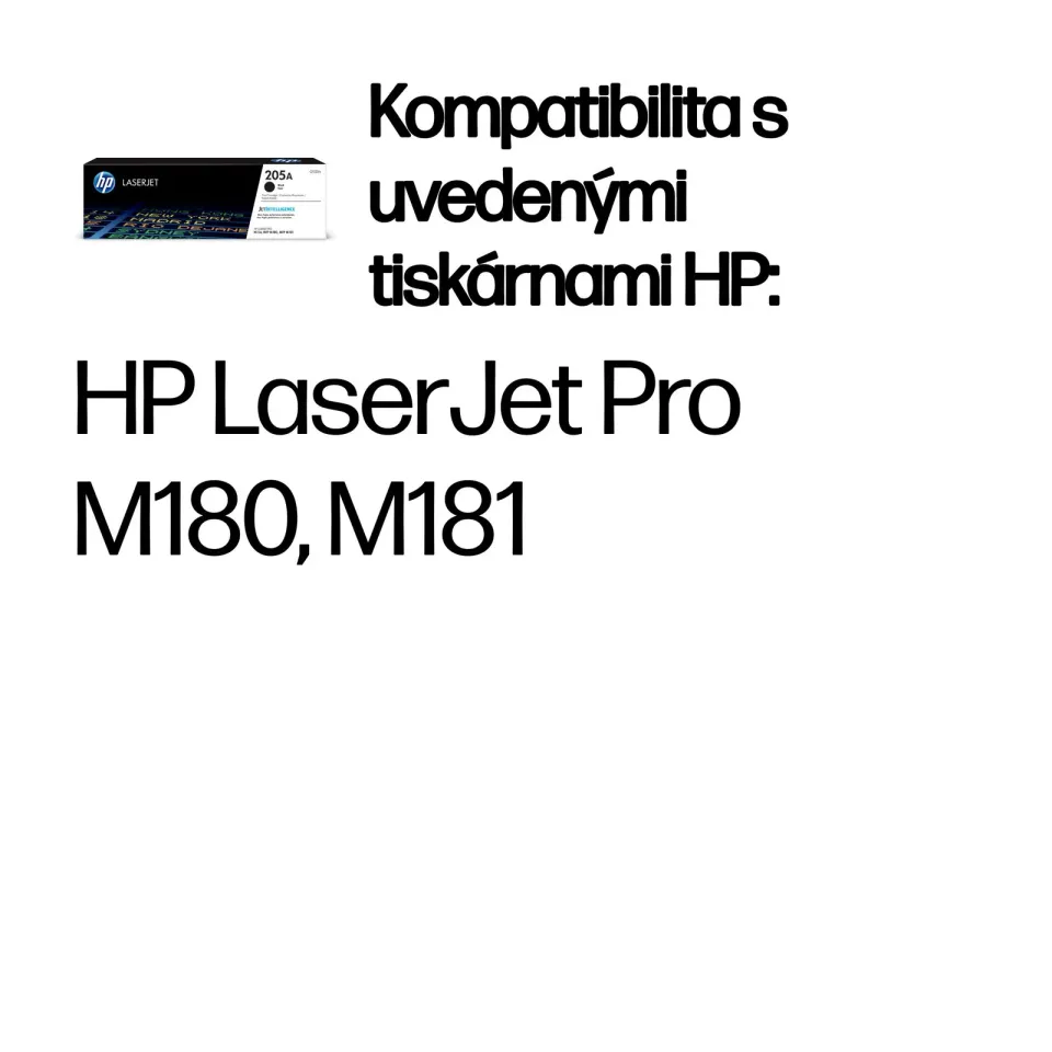 HP CF530A originální toner černý č.205A cca 1100str. (pro CLJ PRO M154, M180, M181, black)