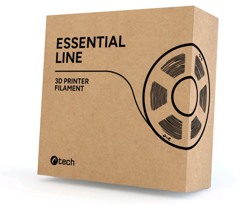 C-TECH tisková struna ESSENTIAL LINE ( filament ) , PLA, 1,75mm, 1kg, šedá
