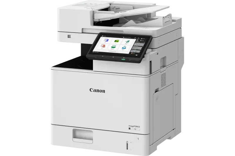 Canon imageFORCE 710 – černobílá laserová multifunkce A4, až 71 str./min, DADF na 100 listů, dotykový displej 10,1″