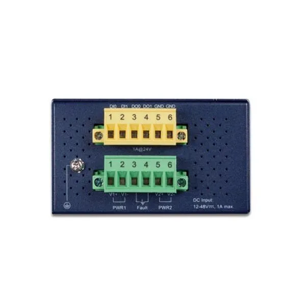 Planet MODBUS průmyslová brána RS-232/422/485 na IP, 4x COM, 100Base-TX, RTU/ACSII, -40až+75°C, 12-48VDC, IP40