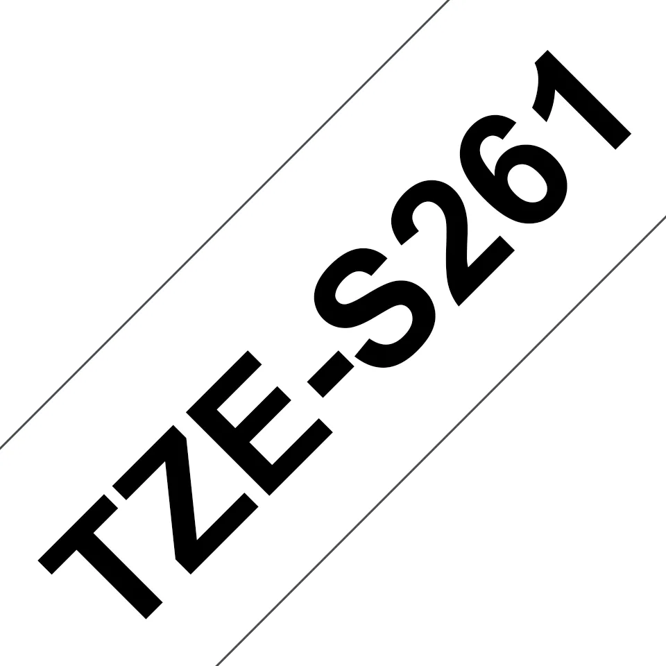 Brother - TZe-S261, bílá / černá (36mm, extr. adhez.)