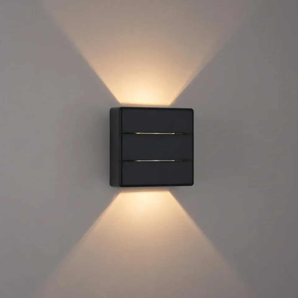 IMMAX LUXLINE venkovní LED nástěnné osvětlení, 6W, 3000K, 240V, IP54, černé