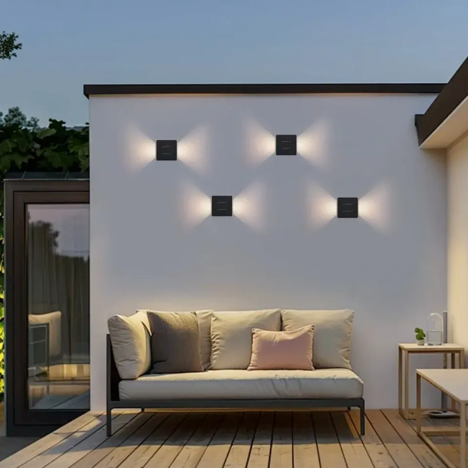 IMMAX LUXLINE venkovní LED nástěnné osvětlení, 6W, 3000K, 240V, IP54, černé