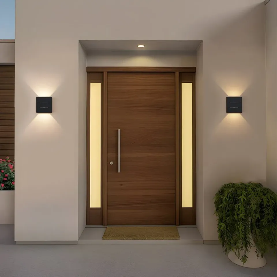 IMMAX LUXLINE venkovní LED nástěnné osvětlení, 6W, 3000K, 240V, IP54, černé