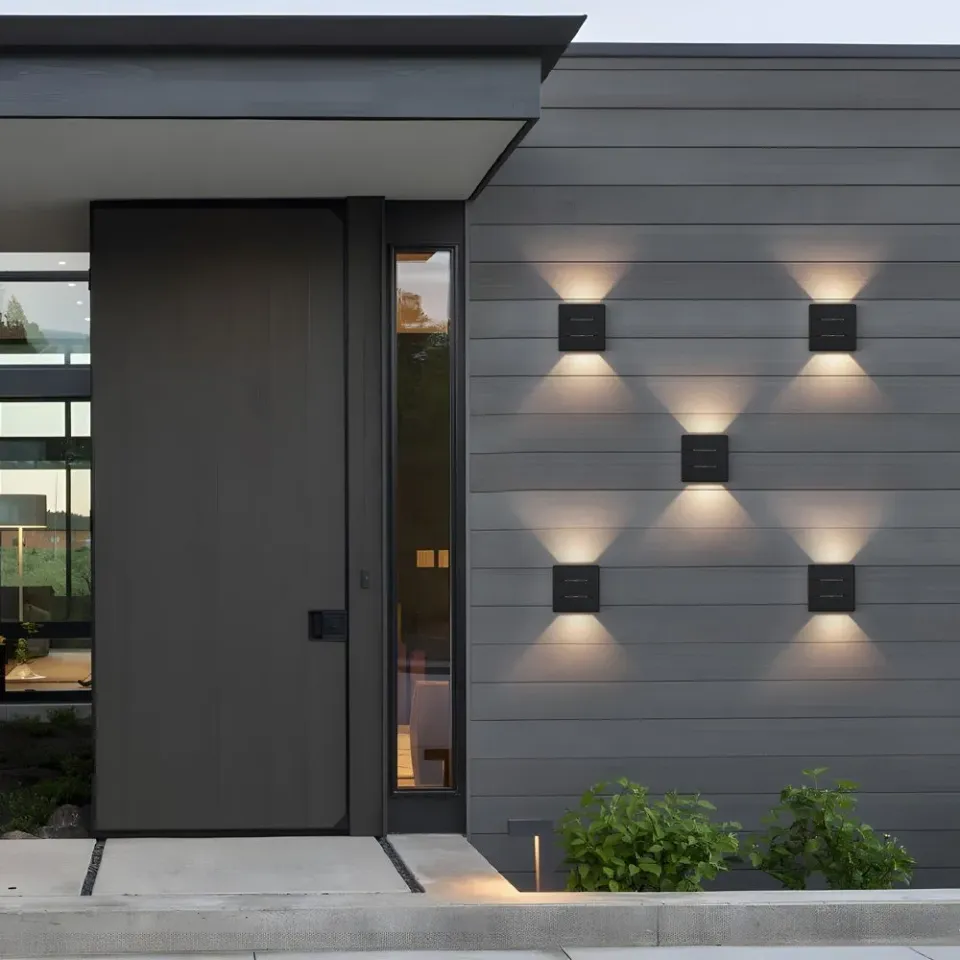 IMMAX LUXLINE venkovní LED nástěnné osvětlení, 6W, 3000K, 240V, IP54, černé