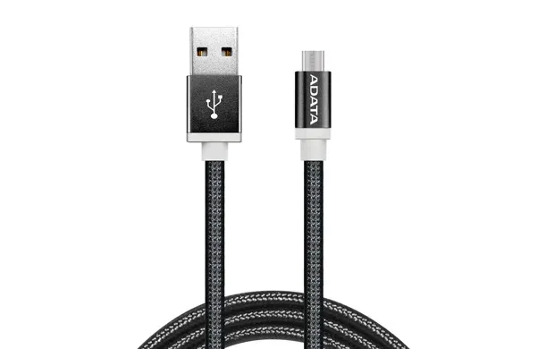 ADATA Micro USB kabel pletený 1m černý