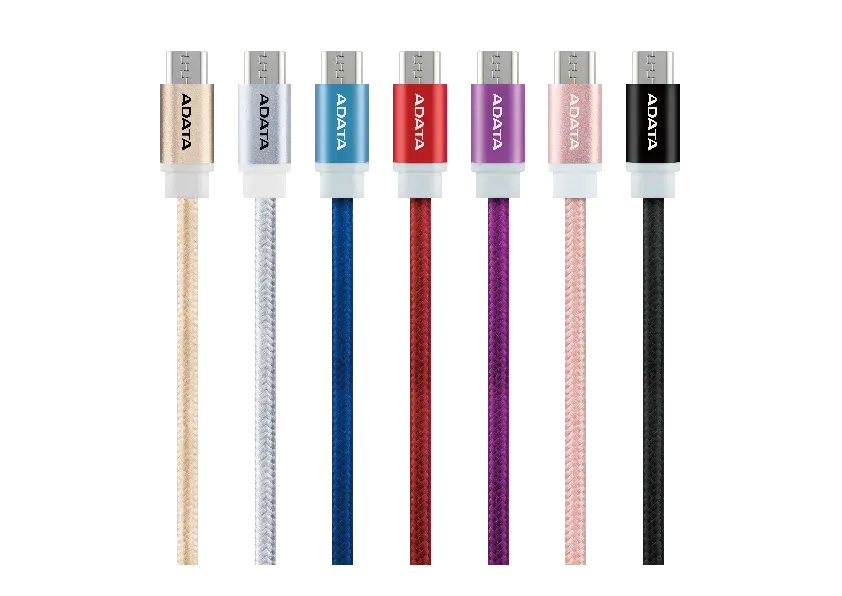 ADATA Micro USB kabel pletený 1m černý
