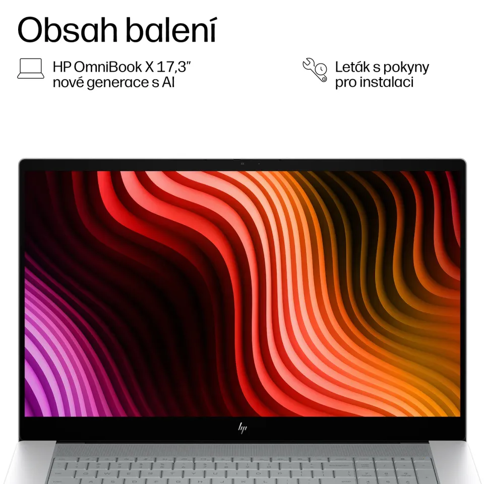NTB HP OmniBook X NG AI PC 17-de0072ncx,Ultra 5 325 (8C) 47 NPU TOPs,47 TOPS,Touch/17.3" FHD,24GB,512GB SSD,Win11 Pro,2Y