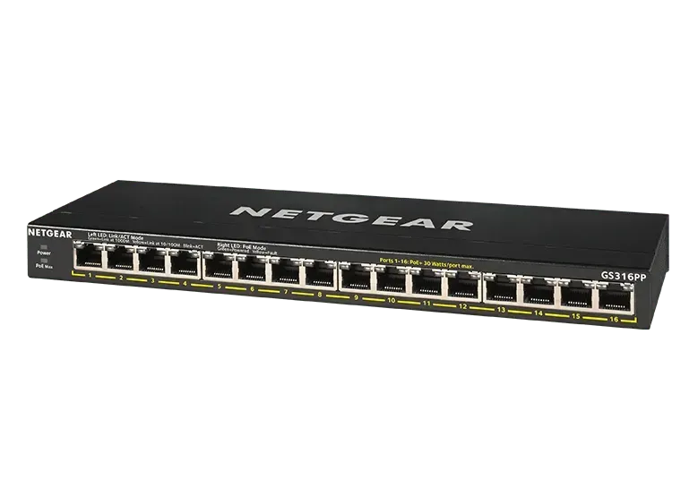 Netgear 16PT GE UNMANAGED SWCH HI-PWR POE+
