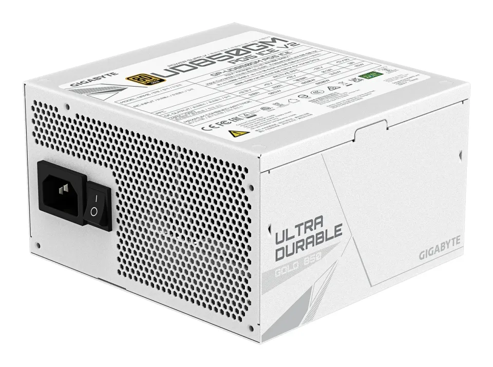 GIGABYTE zdroj UD850GM PG5 V2 ICE 850W, 120mm, Plně modulární, 80 Plus Gold, ATX 3.1