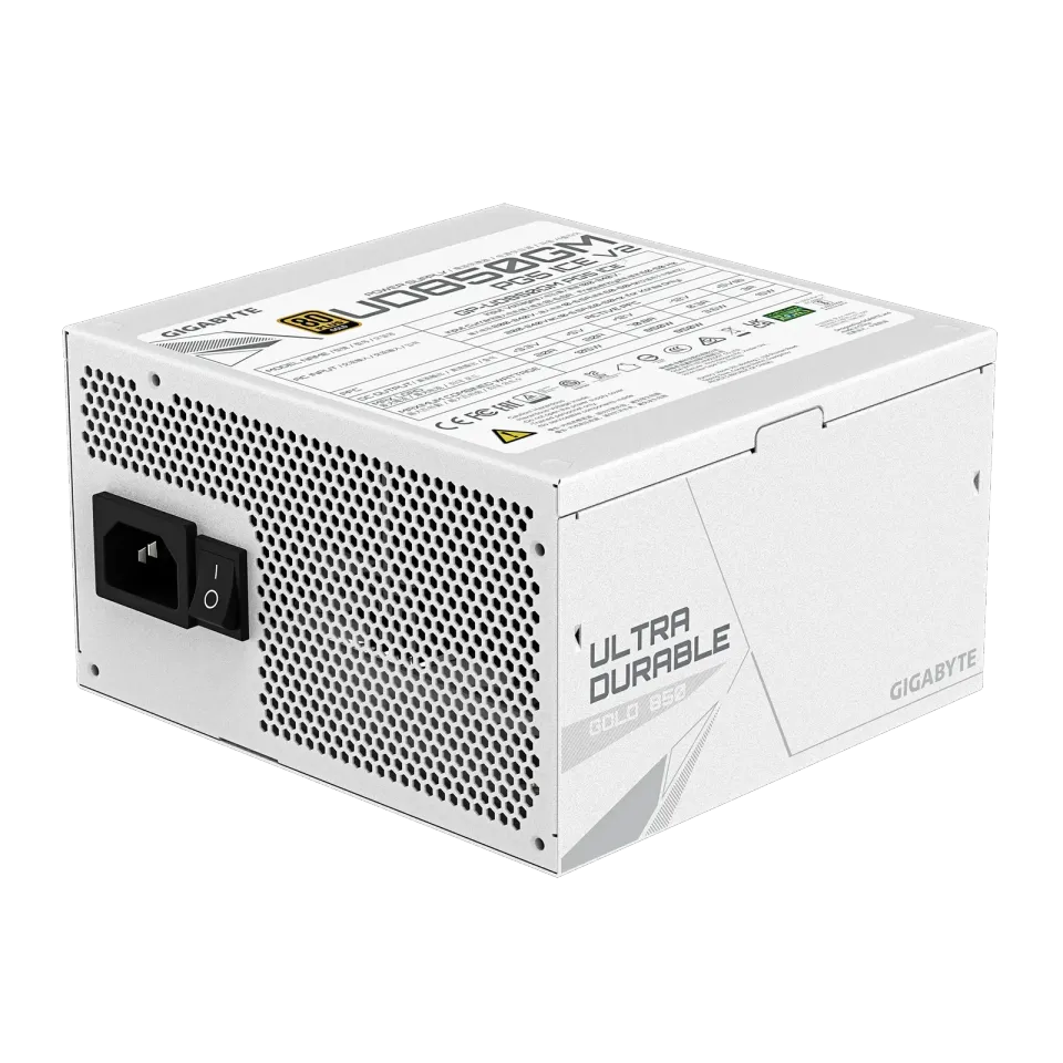 GIGABYTE zdroj UD850GM PG5 V2 ICE 850W, 120mm, Plně modulární, 80 Plus Gold, ATX 3.1