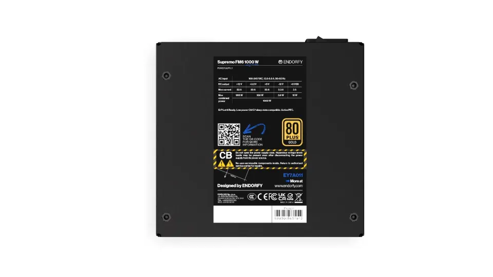 Endorfy Supremo FM6 Gold Zdroj, ATX, 1000W, aktivní PFC, 120mm ventilátor, odpoj