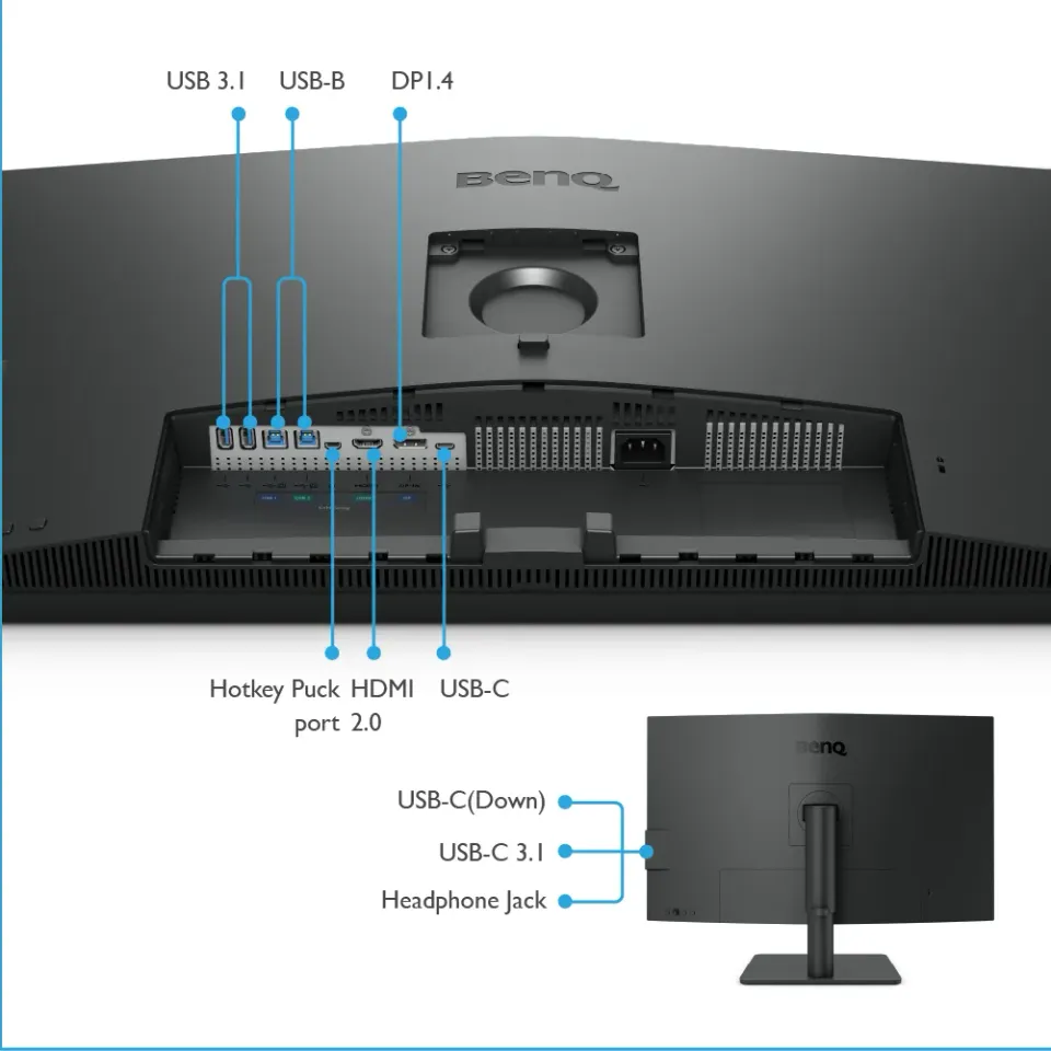 BenQ LCD PD3205U 31,5" IPS/4K 3840 × 2160/5ms/DP/HDMI/2xUSB-C/3xUSB 3.2/Jack/rep