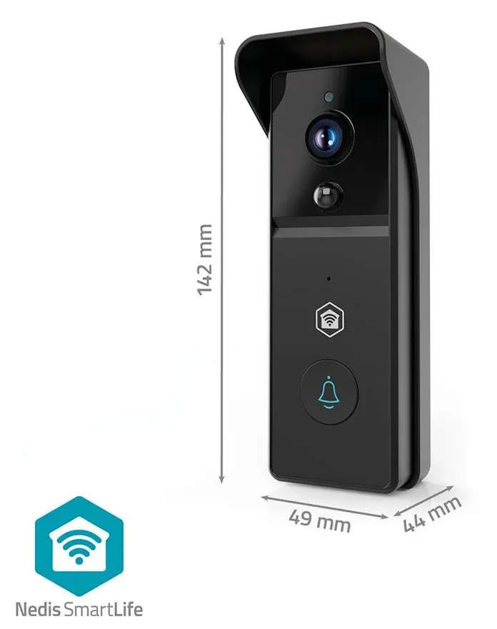 Nedis WIFICDP21BK SmartLife Dveřní Video Telefon | Wi-Fi | Napájení z baterie |
