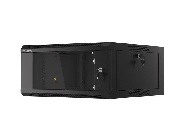 LANBERG Nástěnná jednodílná skříň 19", 4U 570x600 snadná a rychlá montáž (v rozl (WFFA-5604-10B)