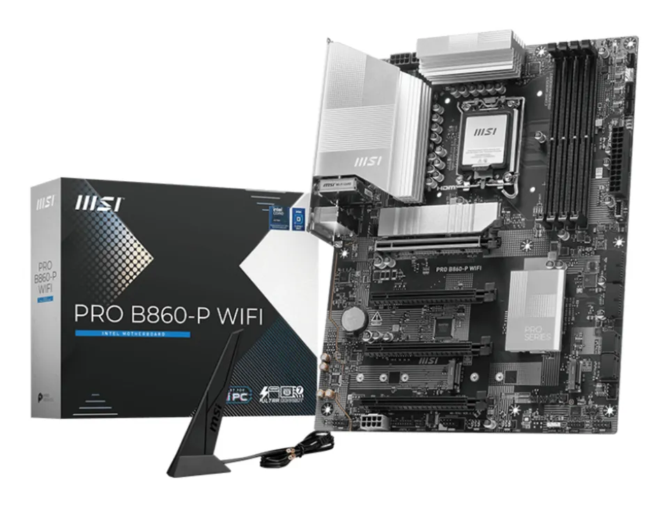MSI PRO B860-P WIFI, Intel B860, LGA1851, 4xDDR5, ATX