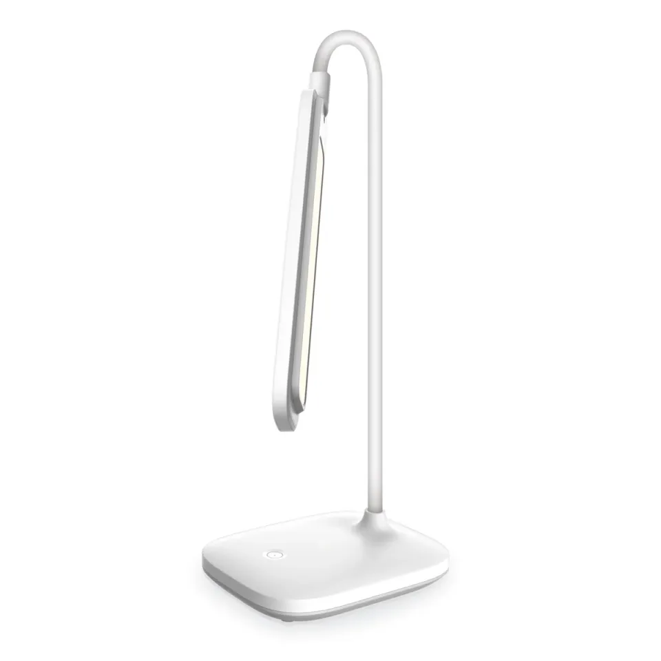 Platinet PDL6728 stolní LED lampa 5W stmívatelná, integrovaná baterie 2400mAh, USB port, bílá