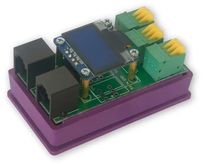 TINYCONTROL rozšiřující modul s 1wire, I2C a OLED displej pro LAN ovladač v3