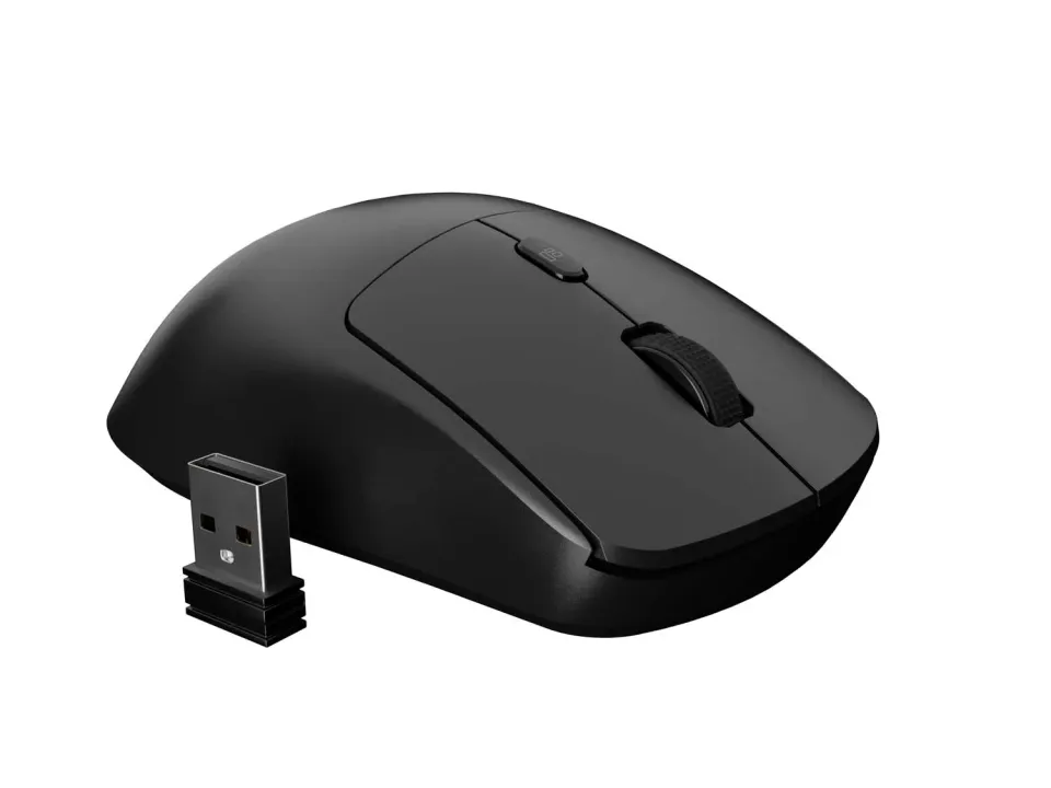 Laserová bezdrátová myš Natec HAWK 2/Kancelářská/Laserová/3 200 DPI/Bezdrátové USB/Černá