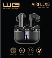 WG - Bluetooth sluchátka WG AirFlex 8, ENC + ANC, černá