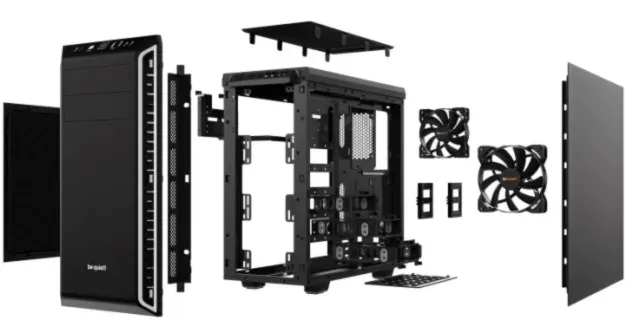Be quiet! skříň PURE BASE 600 / MidT / bez zdroje / 2xUSB 3.0 / černo-stříbrná