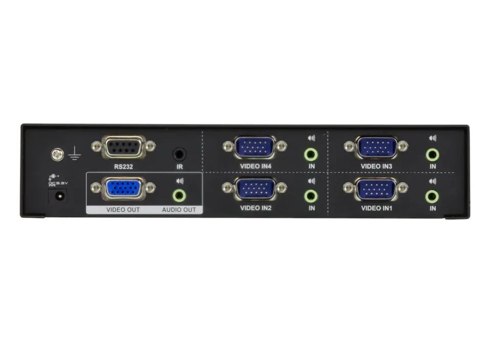 ATEN VS0401-AT-G 4 PORT VGA Switch with Audio W/EU ADP